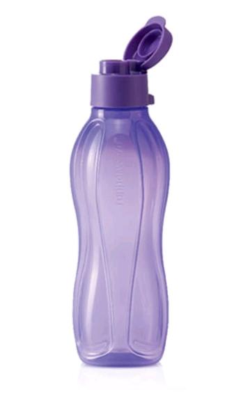 Эко-бутылка 500 мл с клапаном и петелькой фиолетовая