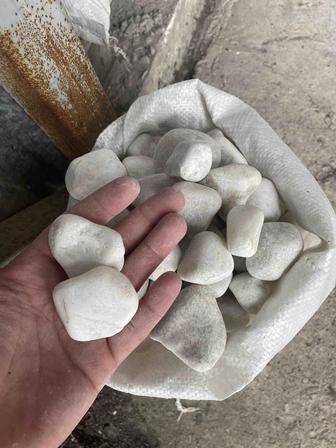 Белая мраморная Галька, камень для сада, белый камень