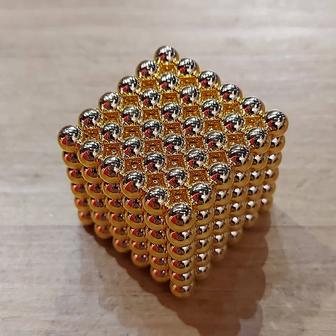 Neocube - Магнитный Неокуб. 216 шариков - золотого цвета. Подарок.