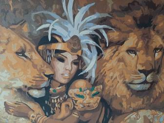 Клеопатра со львами картина