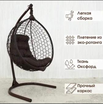 Кресло кокон качеля подходит как для квартиры или дома, так и для дачи.