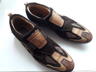 Мужские туфли из натуральной кожи и замши, 40 р, ботинки, кроссовки