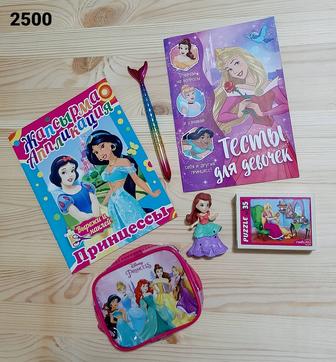 Наборы детские игрушки пазлы книга принцессы