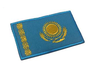 Шевроны (патчи) с флагом Казахстана на липучке