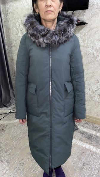 Куртка натуральном мехом чернобурка