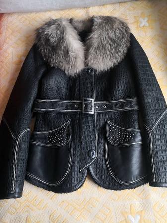 Одежда кожаную зимнюю куртку