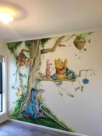 Роспись стен детских садов, школ,квартир