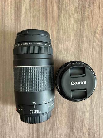 Объективы Canon EF 75-300mm и Canon EF 50mm