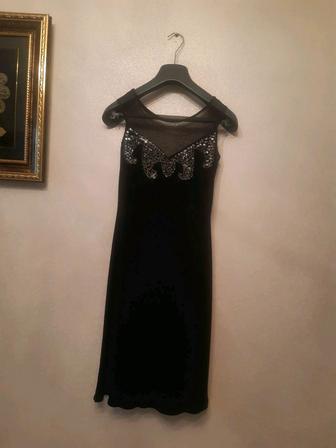 чёрное вечернее платье 46р