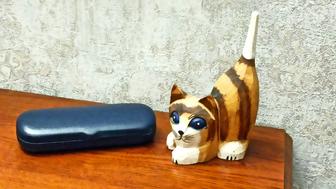 Кошки декоративная статуэтка- игрушка дерево Индонезия.