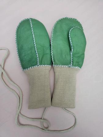 Детские гипоаллергенные кожаные перчатки оптом
