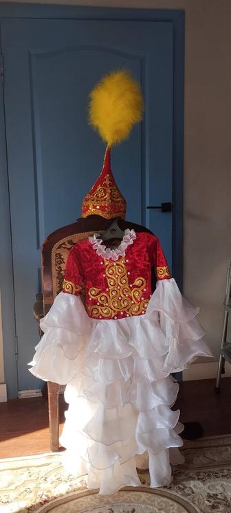 Казахское национальное платье 5-10 лет регулируется сзади