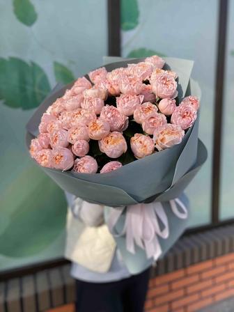 Пионовидные розы цветы букеты