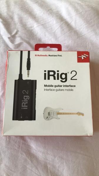 Аудиоинтерфейс IRig 2 AmpliTube для подключения гитары и бас гитары