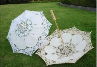 Продам зонты ажурные белые на лето.