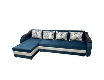 Новый синий угловой диван