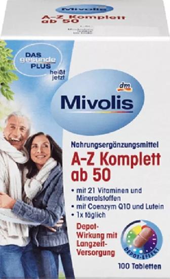 Витамины A-Z Komplett ab 50, Tabletten, 100 St (Германия)