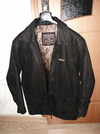 Фирменная кожаная куртка Marlboro Classic