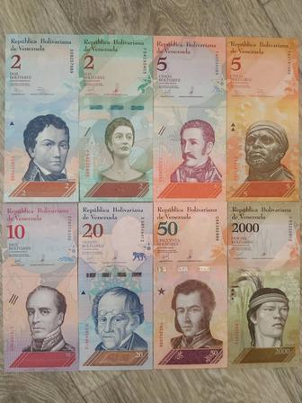 Животный мир Венесуэлы, 8 банкнот.