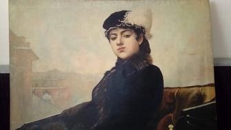 Продаю картину Неизвестной девушки. Картине около 100 лет.