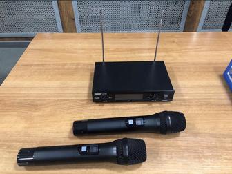 Микрофонная система SHURE UHF LX-818S. Беспроводные микрофоны. Шур