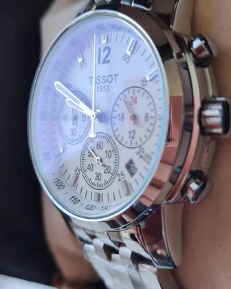 Часы мужские TISSOT Swiss Made Chronograph с белым циферблатом