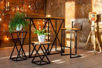 Изготовление мебели стиль лофт столы и стулья,вешалки из металла,