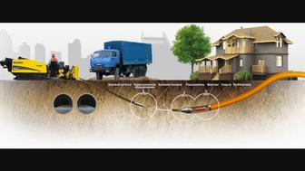 Строительство водопровода и канализации к частным домам.