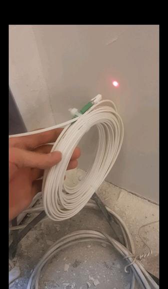 замена и ремонт интернет кабеля протяжка оптических кабелей
