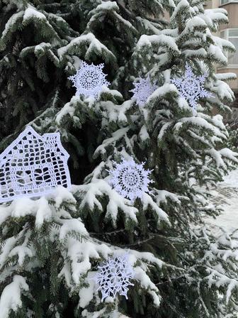 Снежинки. Ажурное вязание. Handmade. Украшения. Новый год