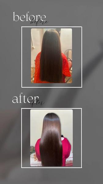 Кератиновое выпрямление и ботекс волос