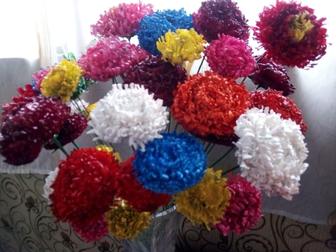 Цветы из пластика ручной работы