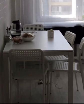 стол со стульями IKEA MELLTROP/ИКЕЯ Мельтроп