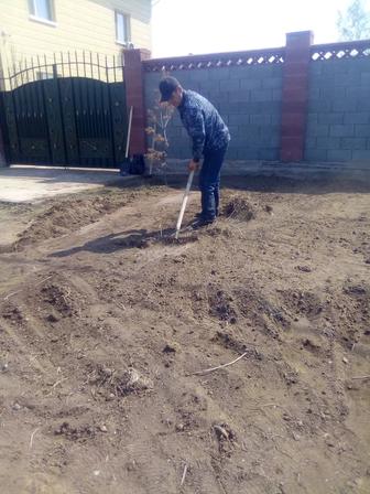 Уборка территории копаем огороды траншей услуги грузчиков разнарабочие