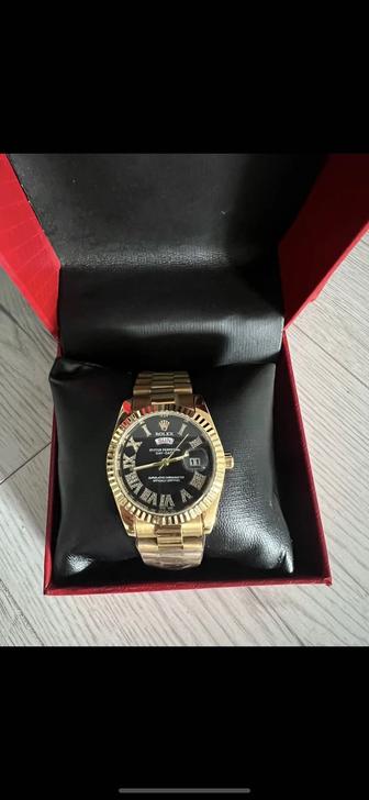 Сағат Часы Rolex (алтын/зол, 3см, болат/сталь)