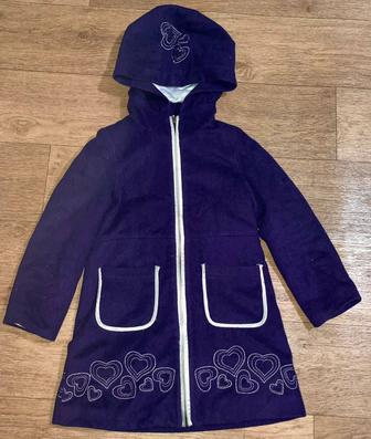 Пальто детское фиолетовое
