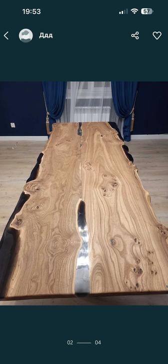 Продам эпоксидный стол деревянный