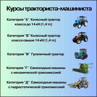 Обучение на тракториста машиниста АБВГД