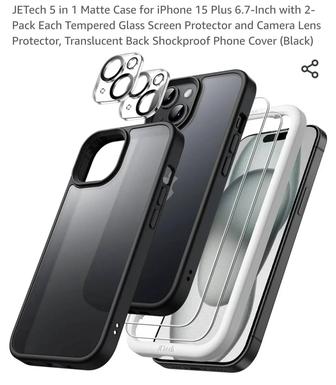 Защита iPhone 15 Plus 5 в 1