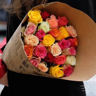 Бесплатная доставка цветы розы хризантемы гипсофила ромашки Экибастуз