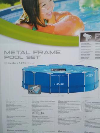 Продам бассейн Intex Metal Fram Pool Set