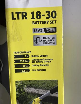 Продам триммер аккумуляторный Karcher LTR 18-30