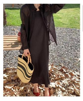 Платье сарафан с рубашкой, чёрный цвет, до 50р.