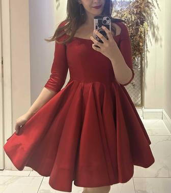 Красное, дизайнерское, платье
