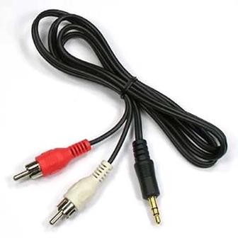 AUX (аукс) кабели (переходники) 2 RCA to 3,5 mini jak