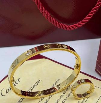 Cartier набор браслет с кольцом!