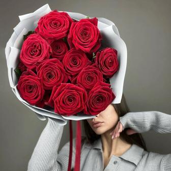 Бесплатная доставка цветы Шымкент розы Хризантемы ромашки пионы
