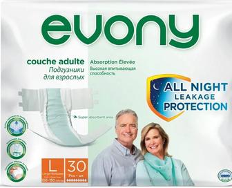 Evony подгузники для взрослых. Размеры L и XL