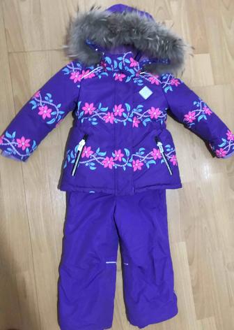 Зимний комплект(куртка и полукомбинезон) на девочку. Размер 98