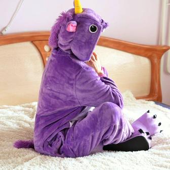 Пижамы кигуруми Фиолетовый Единорог!